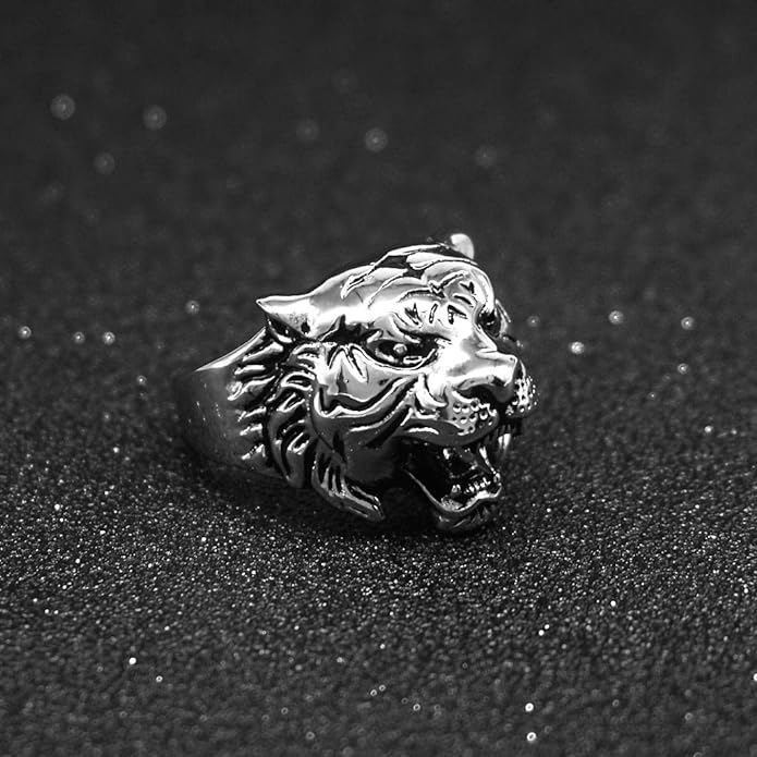 Roaring Tiger Ring for Men - Image 2