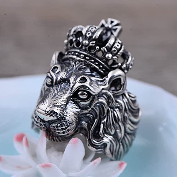 Crowned Lion Ring for Men - Image 4