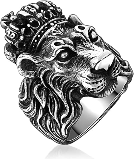 Crowned Lion Ring for Men - Image 2