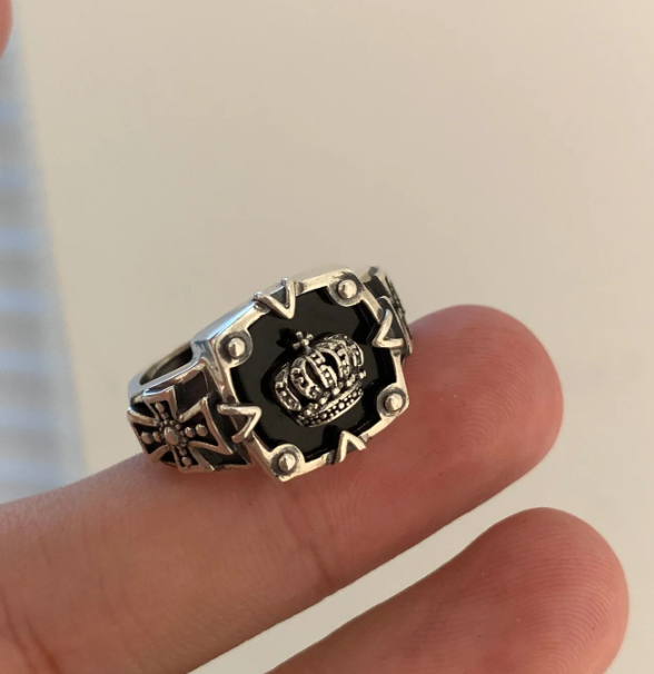 Emperor Crown Ring for Men - Adjustable - Image 2