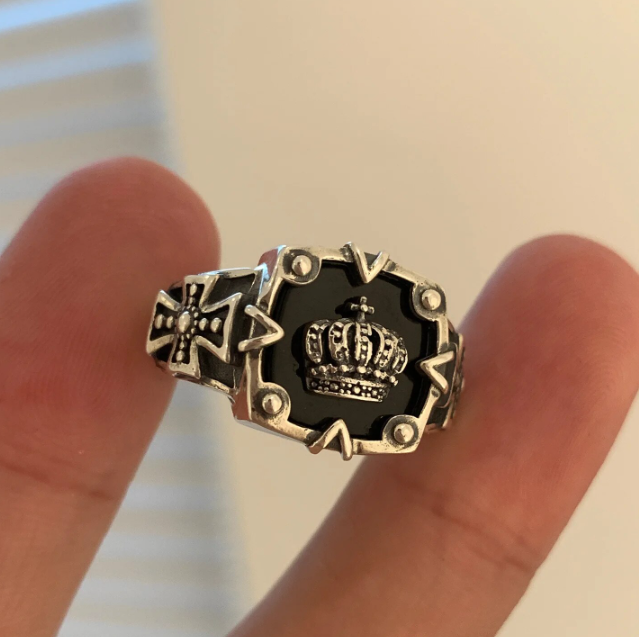 Emperor Crown Ring for Men - Adjustable - Image 4