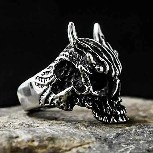 Rakshasa Skull Face Ring for Men - Image 2